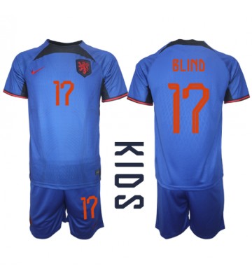 Nederland Daley Blind #17 Bortedraktsett Barn VM 2022 Kortermet (+ Korte bukser)